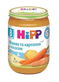 HIPP Пюре Морква та картопля з лососем 190г